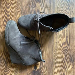 Gray booties
